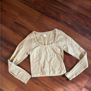 Women's Tan Long Sleeve Top